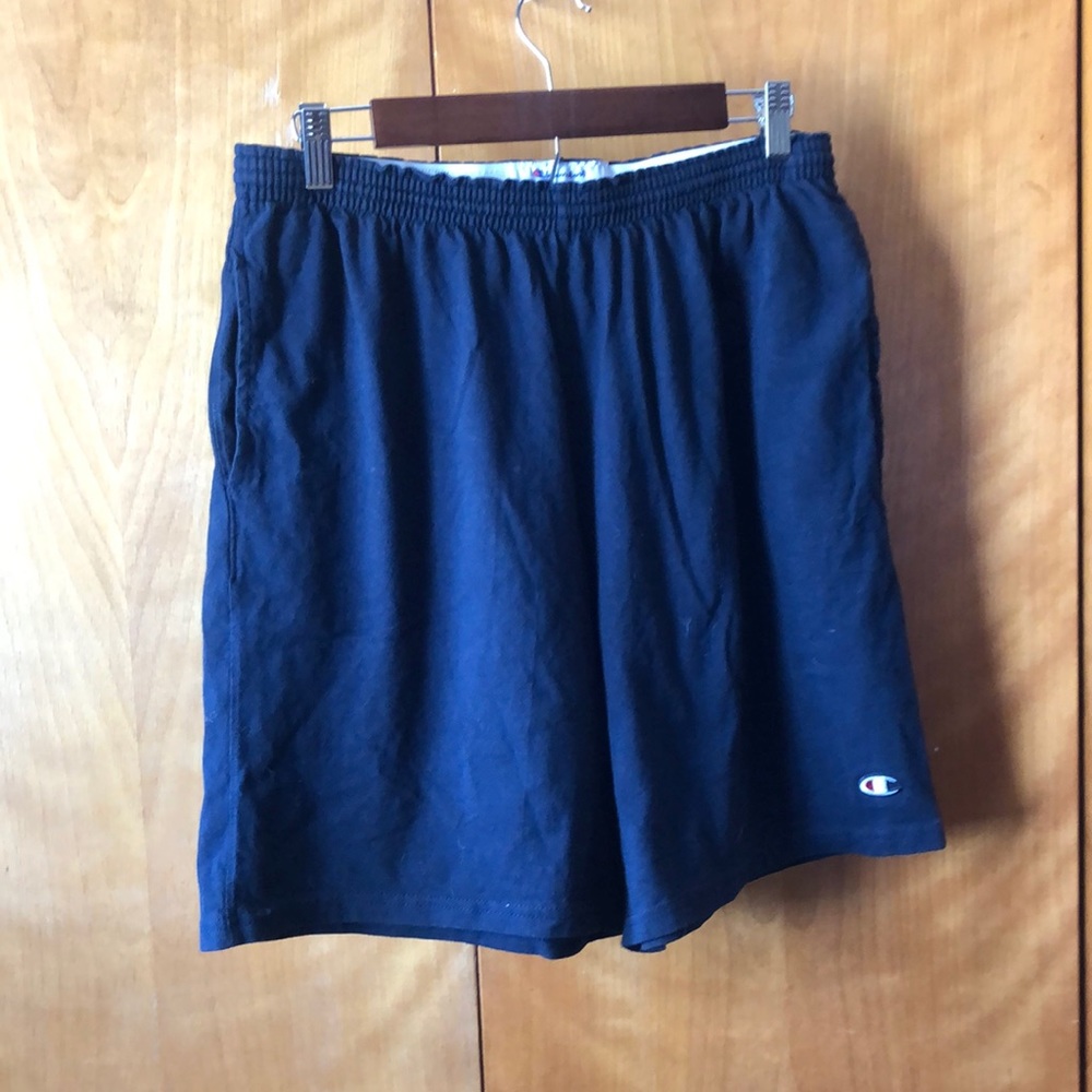 Vintage Champion Navy Knit Shorts L